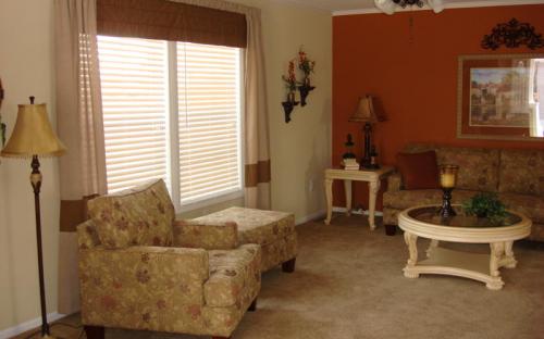 living room of modular home