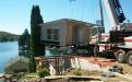 modular home being assembled